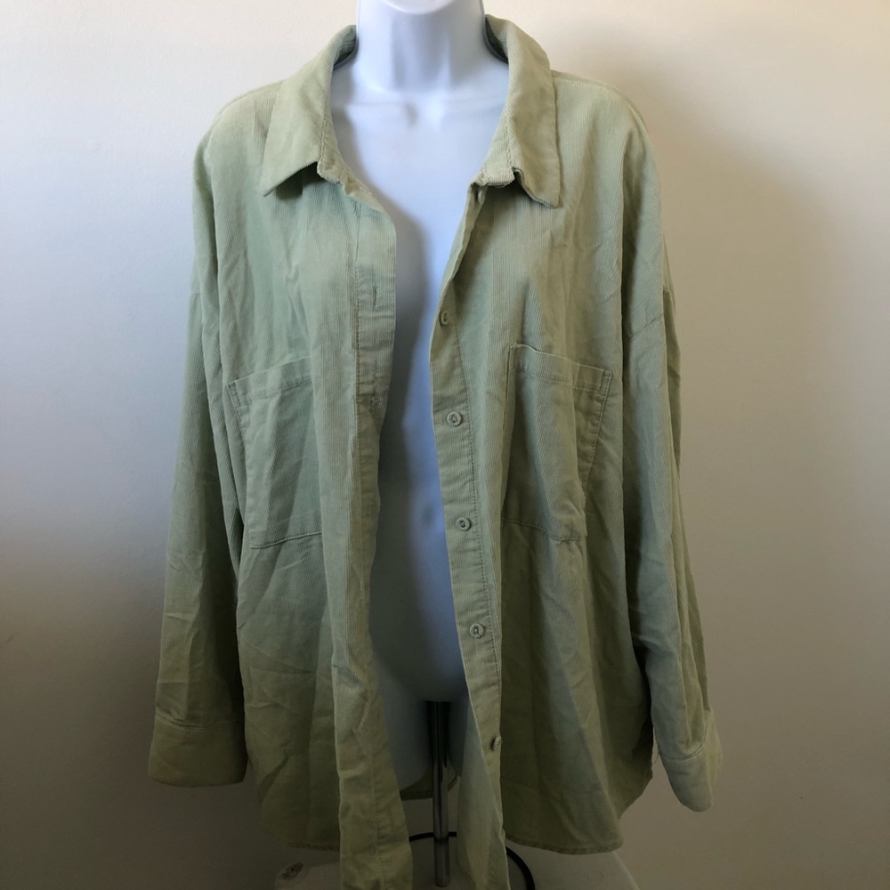 Corduroy Button Down Blouse